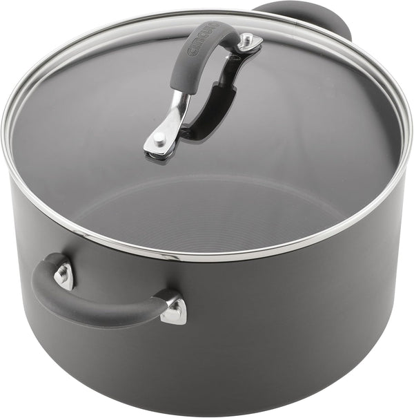 Radiance Hard-Anodized Nonstick Cookware Set, Kitchen Pots and Pans Set, 10-Piece, Gray9