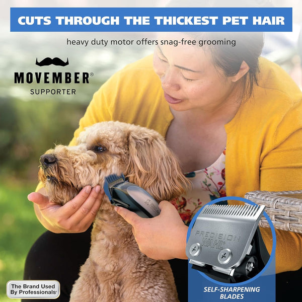 Wahl USA Lithium Ion Pro Series Cordless Animal Clippers – Rechargeable, Heavy-Duty, Electric Dog & Cat Grooming Kit for Small & Large Breeds with Thick to Heavy Coats – Model 9766 | Heavy Duty Electric Dog Grooming Clippers for at Home Haircutting of Small & Large Thick Hair Breed Dogs & Cats – Model 97662