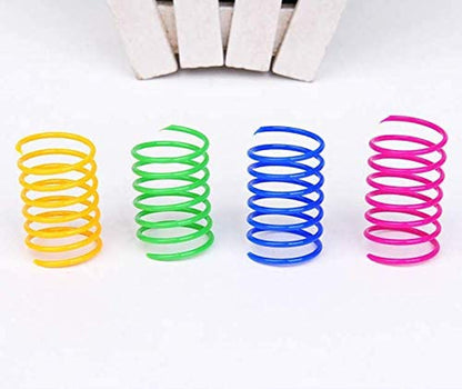 ISMARTEN Cat Spring Toy (60 Pack), Cat Kittens Toys Plastic Coil Spiral Springs for Swatting, Biting, Hunting, and Active Healthy Play (Random Color)9