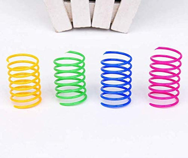 ISMARTEN Cat Spring Toy (60 Pack), Cat Kittens Toys Plastic Coil Spiral Springs for Swatting, Biting, Hunting, and Active Healthy Play (Random Color)9