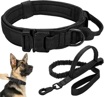 Tactical Dog Collar Leash Set,Dog Collar with Controll Handle for Large Dog1