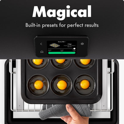 CHEF Iq Minioven Smart Toaster Oven Air Fryer Combo, 11-In-1 Countertop Convection Oven, Bake, Broil, Air Fry, Broil, Dehydrate, 1750W, 25 Qt Capacity, Fast Cooking with Touchscreen Controls – Black5