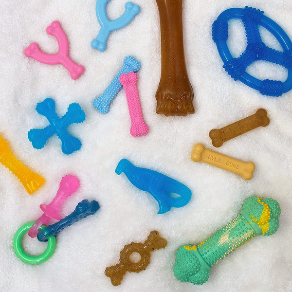 Nylabone Puppy Chew Teething Ring Bone Dog Toy, Chicken Flavor, X-Small | Soothing Teething Toys for Puppies, Puppy Enrichment, & Teething Relief, Freezable for Added Comfort, Dogs up to 15 Lbs8