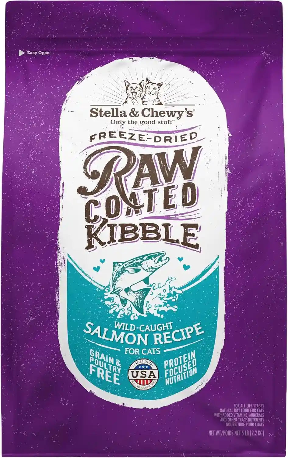 stella-chewys-raw-coated-cat-food-high-protein-grain-free-kibble-with-cage-free-chicken-premium-digestive-support-with-probiotics-natural-small-kibble-perfect-for-picky-eaters-2-5lb-bag