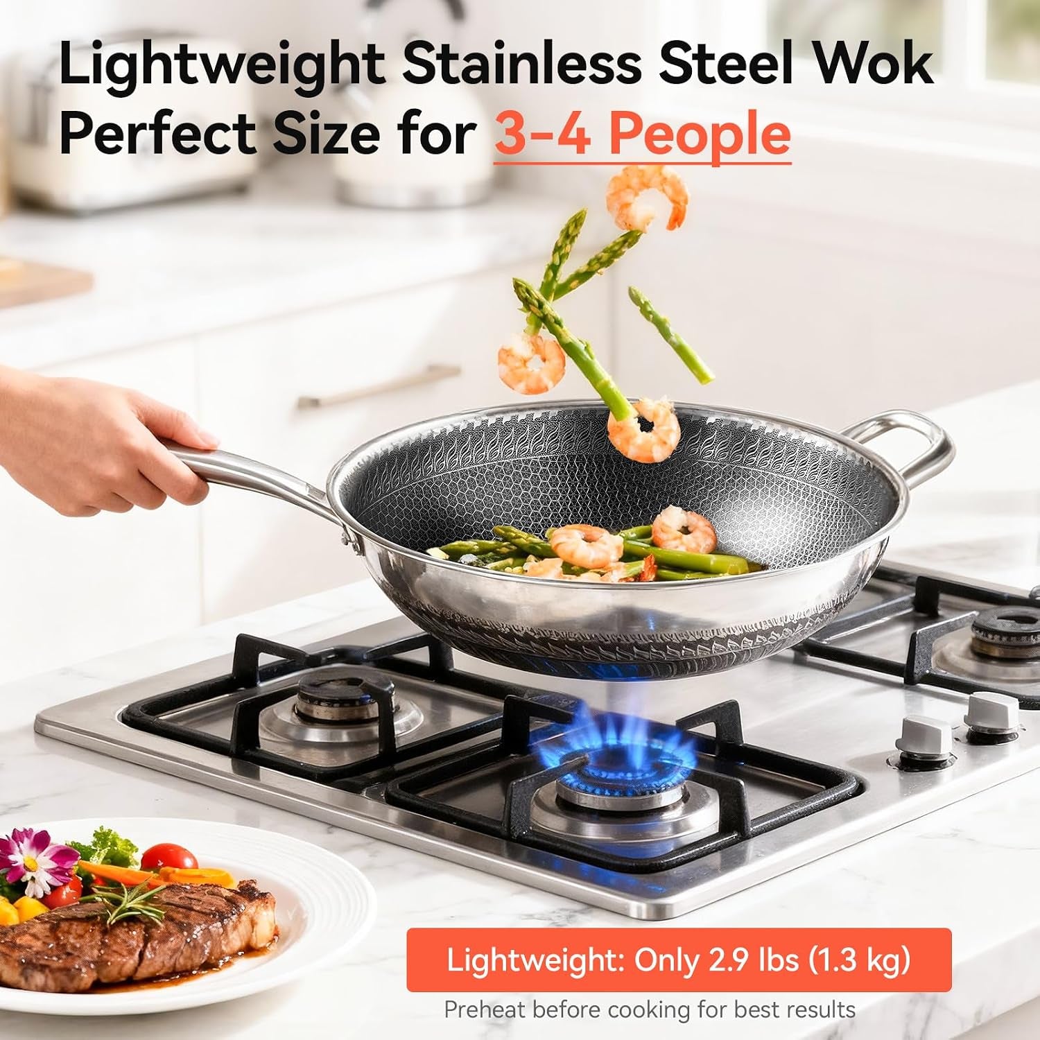 stainless-steel-wok-pan-with-lid-12-6-inch-honeycomb-hybrid-nonstick-stir-fry-pan-tri-ply-clad-skillet-for-induction-electric-gas-stove-dishwasher-safe-no-seasoning-needed-serves-3-4