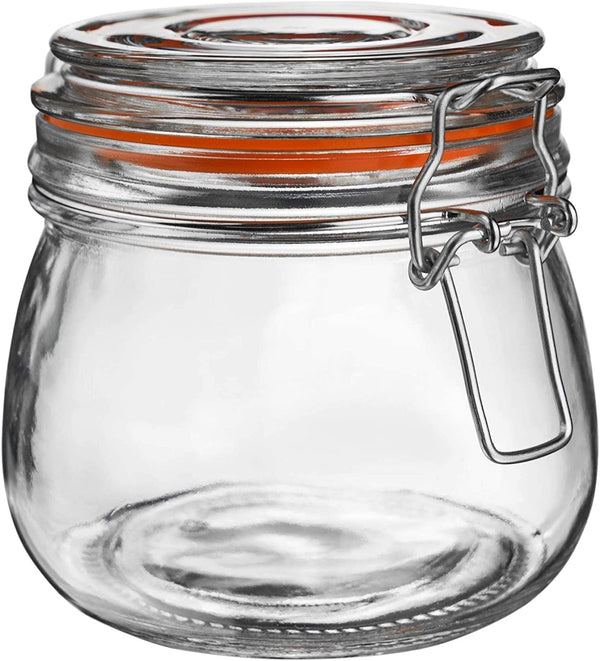 25 Oz Glass Jars with Airtight Lids and Leak Proof Rubber Gasket,Wide Mouth Mason Jars with Hinged Lids for Kitchen Canisters 750Ml, Glass Storage Containers1