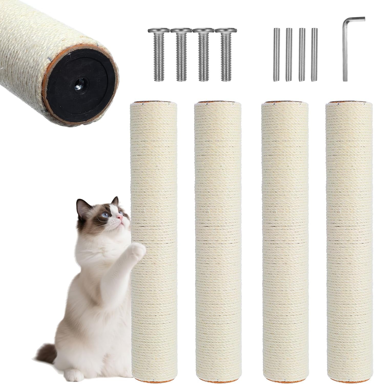 4-pcs-m8-15-7-x-2-75-inch-cat-scratching-post-replacement-sisal-pole-cat-tree-replacement-post-with-screws-refill-scratcher-posts-for-indoor-kitten-tree-tower-spare-cats-furniture-protector