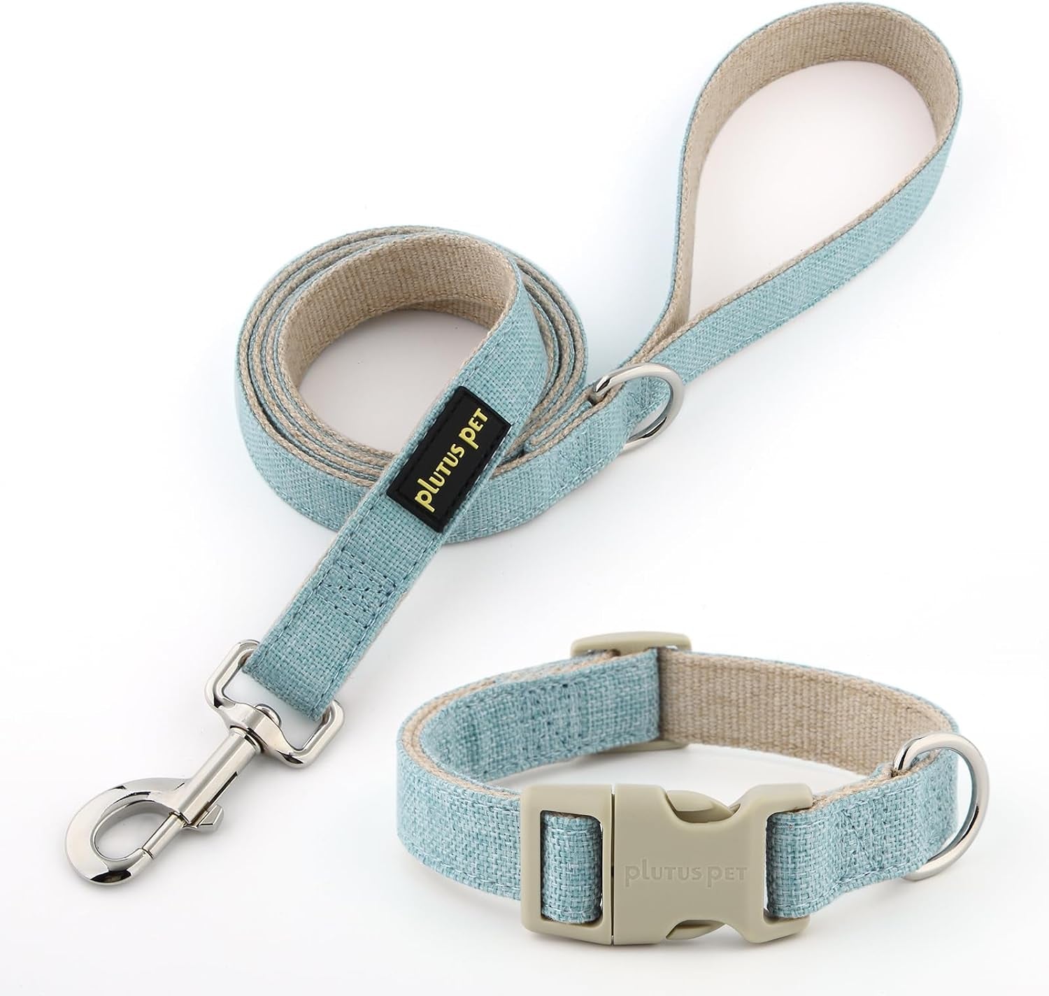 plutus-pet-cotton-hemp-dog-collar-and-leash-set-adjustable-collar-for-small-medium-and-large-dogs-heavy-duty-and-soft-on-skin-lavender-s