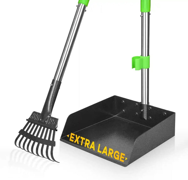 TOOGE Pooper Scooper, Dog Pooper Scooper Long Handle Stainless Metal Tray and Rake for Medium Small Dogs Heavy Duty Pet Supplies to Use for Grass, Dirt or Gravel8