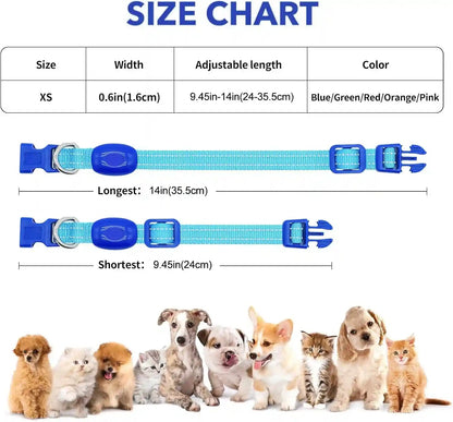 Light up Dog Collar for Small Dogs& Cats, Reflective LED Dog Collar Rechargeable Glowing Puppy Collar Safety Dog Lights for Night Walking (Royal Blue)5