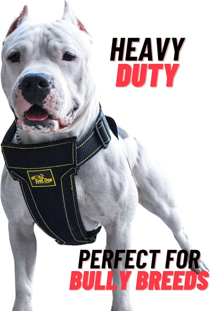 KNK Heavy Duty Dog Harness for Pitbull and Bullies – Tactical Dog Harness for Large Dogs and XL Breeds – Ultra-Durable Chest Support for Training, Walking and Strong Breeds1