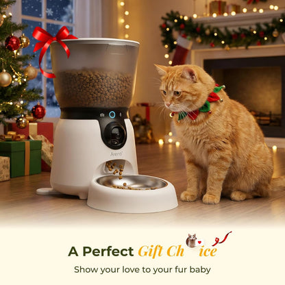 ARENTI Automatic Cat Feeder and Water Dispenser with Camera, 2K Adjustable View & Invisible Privacy Mode, 4.5L Cat Food Dispenser Fountain Combo, 5G/2.4G Wifi, 2-Way Audio, AI Alerts, Battery Backup9