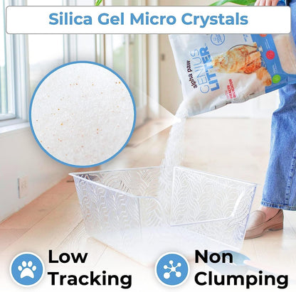 Genius Litter Health Monitoring Cat Litter, Featured on Shark Tank, Lightweight Crystal Silica Gel, Non Clumping, Dust Free, Low Tracking, Odor Control for Indoor Cats and Kittens, 6 Lb Bag9