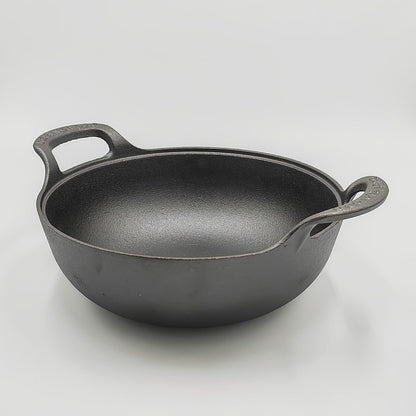 Cast Iron Wok with Dual Handle, Pre-Seasoned Stir-Fry Pans (Wok with Lid 11 Inch)8