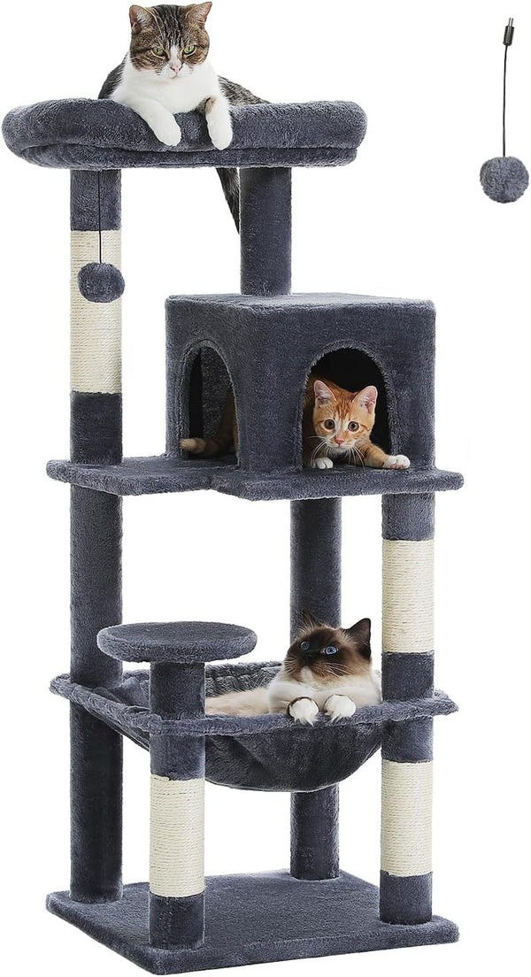 MUTTROS Mushroom Cat Tree Tower with Removable Scratcher, Large Hammock, Condo, Perch, 3 Sisal Posts – Multi-Level Cat Tree for Indoor Cats, Cute Cat Tower for Small Space Homes28