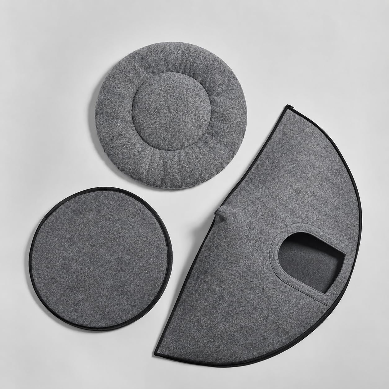 cat-bed-cat-cave-premium-felt-cat-bed-enclosure-for-indoor-cats-and-other-pets-stylish-indoor-pet-house-dark-grey-medium