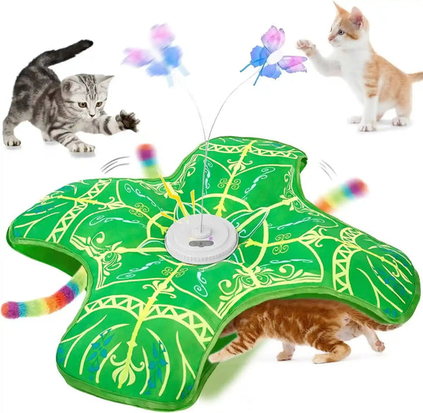 Interactive Cat Toys for Indoor Cats,[Newly Upgraded] Rechargeable Touch Activated Hide and Seek Kitten Toys for Bored Indoor Adult Cats with Fluttering (Blue)7