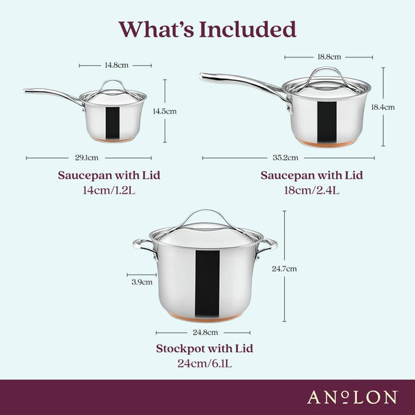 Nouvelle Stainless Steel Cookware Pots and Pans Set, 10 Piece | Stainless Steel Cookware Set with Lids, Oven Safe to 500°F, Durable Everyday Cooking, Dishwasher Safe2