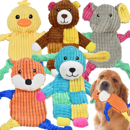 LECHONG 5Pcs Squeaky Dog Toys, Large Crinkle Dog Toys for Large Medium and Small Dogs, Puppy Toys to Keep Them Busy Great Value Dog Toy Bundle1