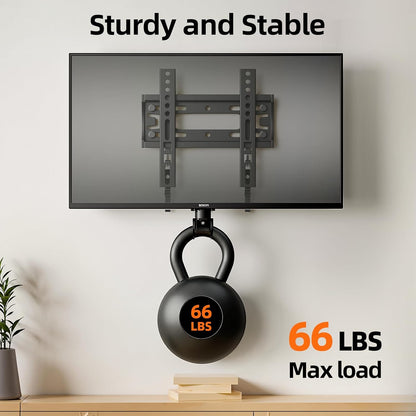 IWORBOARD 24 32 40 42 Inch Fixed TV Monitor Wall Mount for 14-43 Inch LED LCD Screen, Low Profile Small RV TV Mount, Easy Slim Flat Wall Bracket, Max VESA 200X200Mm, 66Lbs, Single Stud3