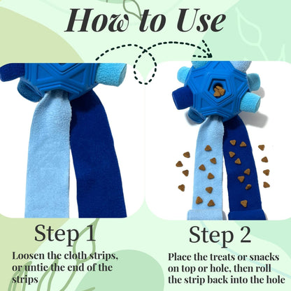 Snuffle Ball for Dog Toys Unbreakable Upgrade Ball Interactive Toy Foraging Snuffle Mat Puppy Treat Dispenser Slow Feeder Dog Puzzle Toys for Small, Medium, Large Pets (Blue)7