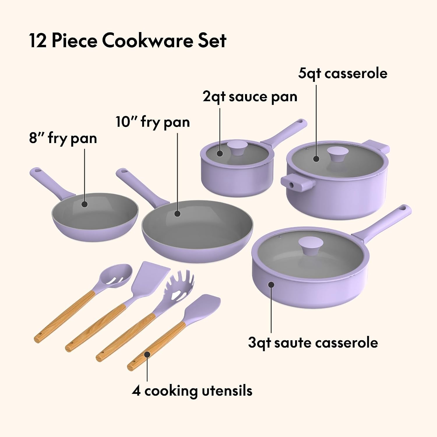 by-bella-12-piece-cookware-set-w-evergood™-ceramic-nonstick-coating-and-silicone-wood-utensils-dishwasher-safe-silicone-glass-lids-oven-safe-all-stovetop-compatible-lavender