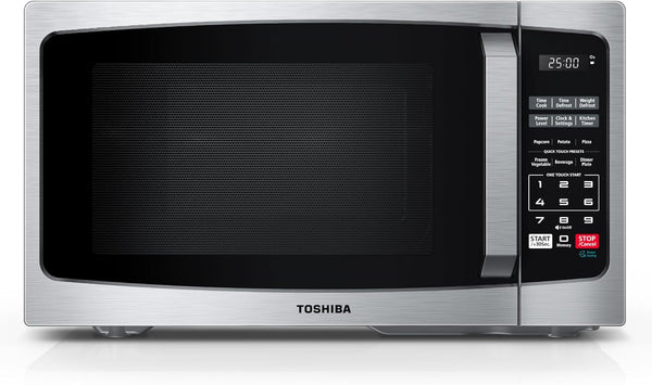 Microwave Oven, 0.9 Cu.Ft, 900W, Stainless Steel | 6 Auto Menus, 11 Power Levels, Mute Function, Child Lock, LED Lighting, for Apartments & Dorms1