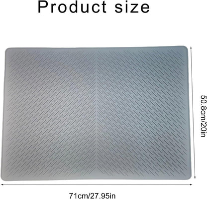 Multiuse Silicone Pet Mat for Cats Dogs Waterproof Nonspill Dog Litter Mat Feeding Mat Dog Bowl Mat with Raised Edges3