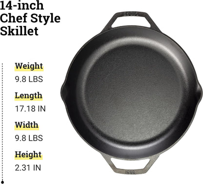 Chef Collection 14" Chef Style Skillet7