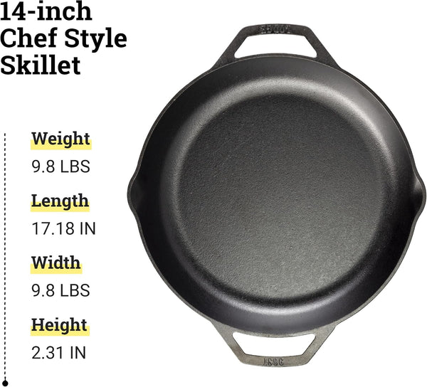 Chef Collection 14" Chef Style Skillet7
