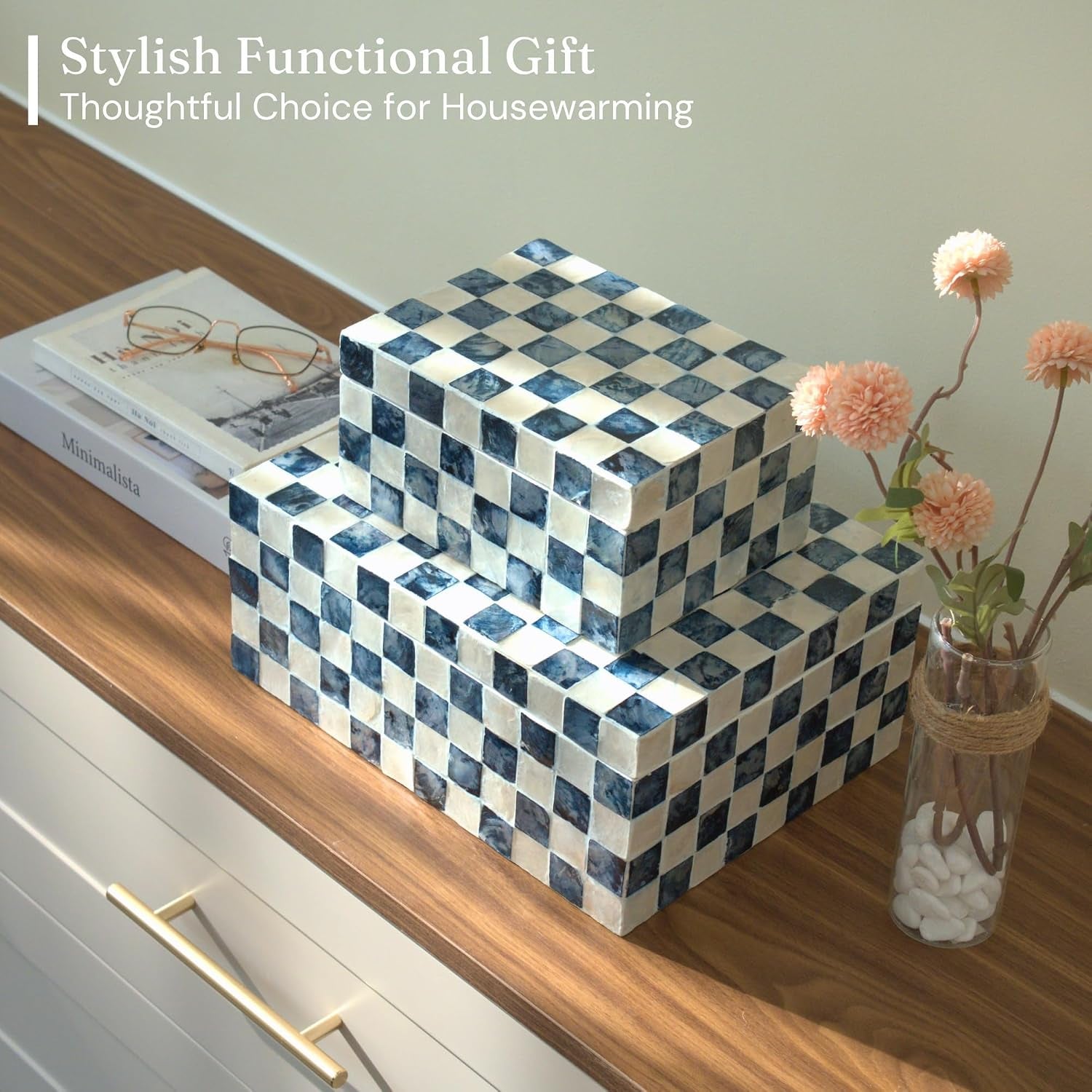12x8-decorative-capiz-boxes-keepsake-trunk-navy-blue-set-2-handmade-capiz-inlaid-keepsake-boxes-for-photos-blue-checkered-boxes-checkered-box-decor-blue-storage-box-for-bedroom