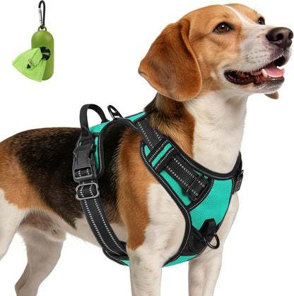 Joytale No Pull Dog Harness Medium Sized Dog, Front Clip, Black | Grab Handle for Instant Control, Padded & Adjustable Vest, Sturdy Metal D-Rings, for Safe Training & Daily Walking32