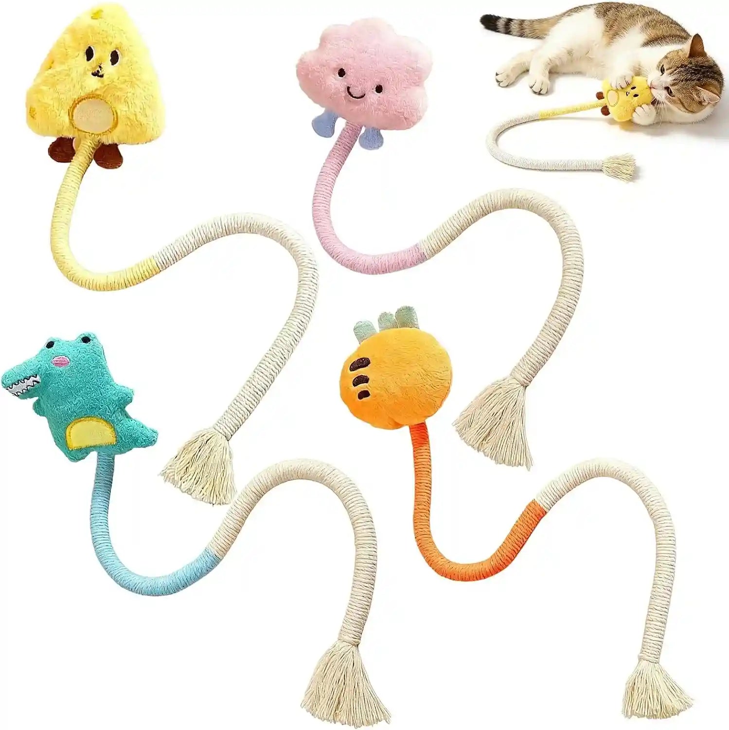shudyear-4-pack-cat-chew-rope-toys-cotton-cat-rope-toy-for-biting-and-kicking-durable-interactive-cat-toy-for-indoor-cats-kittens-adult-cats