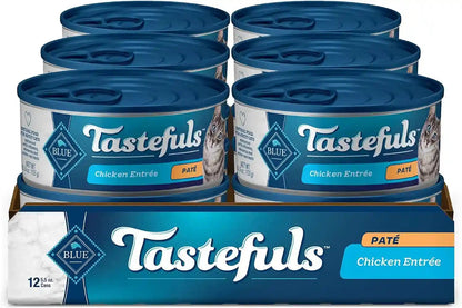 Blue Buffalo Tastefuls Flaked Adult Wet Cat Food Variety Pack (Tuna, Chicken, Fish & Shrimp), Natural Ingredients Enhanced with Vitamins, Minerals & Other Nutrients, 3-Oz. Each (12 Cans)33