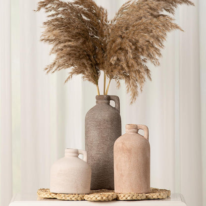 Ceramic Vase Home Table Decor - Flower Vase Set of 3 Living Room Kitchen Decorations Farmhouse Modern Rustic Vases Decorative Centerpiece for Shelf Bedroom Office Bathroom Dining Coffee Desk8