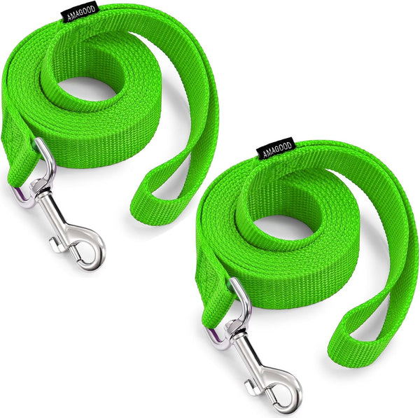 AMAGOOD 6 FT Puppy/Leash, Strong Traditional Style with Easy to Use Collar Hook, Great for Small, Medium and Large Dogs (5/8In X 6 Ft, Purple)49