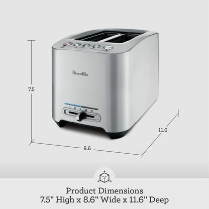 Breville BTA820XL Die-Cast Smart Toaster, 2 Slice, Brushed Stainless Steel | Toast Bagels and Thick Bread Evenly in Wide Slots with Variable Browning Control | Includes 'A Bit More' and 'Lift & Look'6