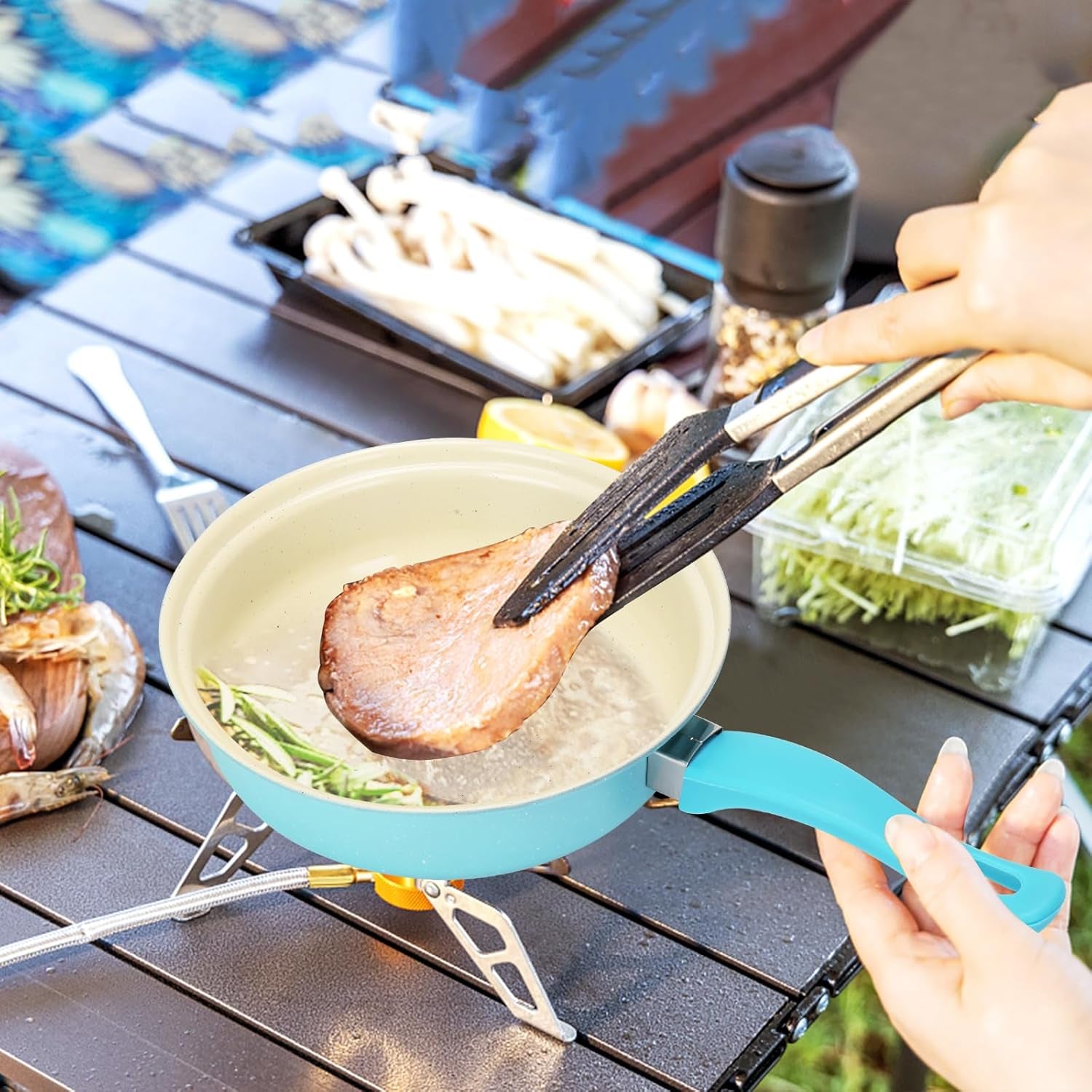 non-stick-cookware-set-13-piece-set-portable-lightweight-cast-iron-pots-and-pans-with-glass-lids-and-nylon-utensils-outdoor-camping-picnic-travel