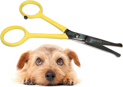 Tiny Trim 4.5" Ball-Tipped Scissor for Dog, Cat and All Pet Grooming - Ear, Nose, Face & Paw - Scaredy Cut'S Small Safety Scissor Blue7