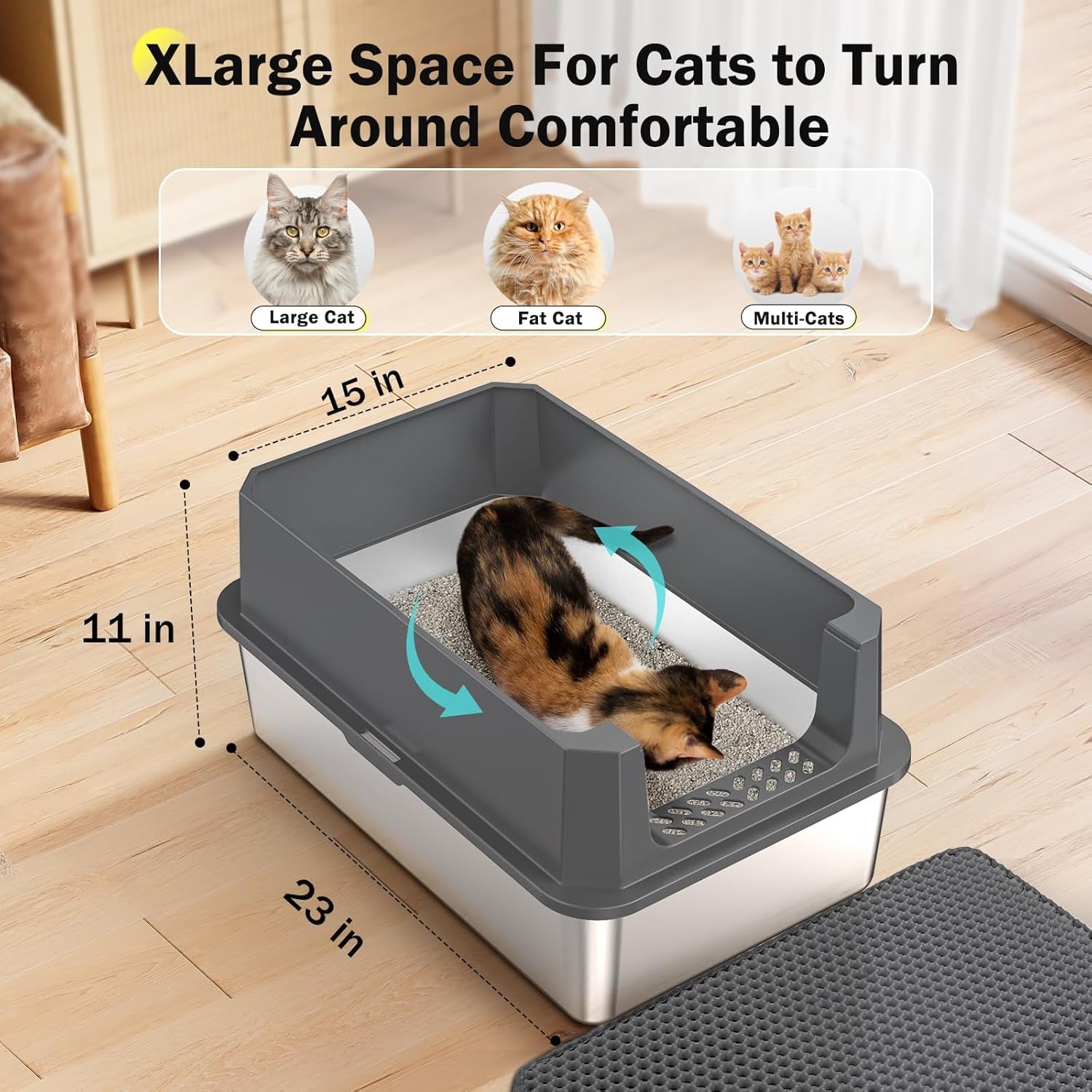 stainless-steel-litter-box-extra-large-litter-boxes-for-big-cats-xlarge-metal-cat-litter-box-with-lid-anti-urine-leakage-xl-box-with-high-sides-easy-clean-non-sticky-scoop-included