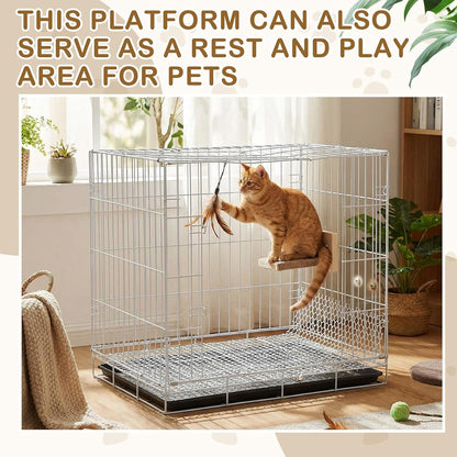 Aceorbit 4 Pcs Cat Cage Ladder Accessories Catio Indoor for Climbing Tree Steps Scratching Post Perches Sisal Hemp Shelf Wooden Ladder Furniture inside with Install Screws (Square)7