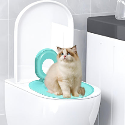 Cat Toilet Trainer - 15.35 Inches Ppcat Litter Tray | Suction Cup Fixation Pad,| Bathroom Training Tool | for Kitten, Adult Feline, Home Hygiene, Waste Reduction, and Daily Pet Use2