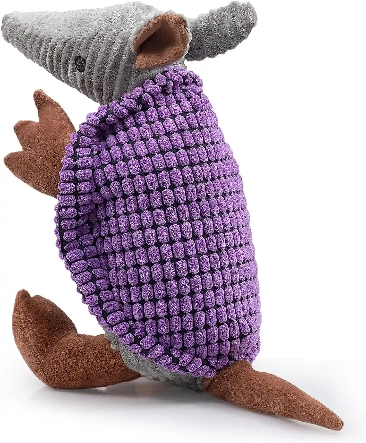 hollypet-plush-dog-squeaky-toy-stuffed-armadillo-animal-pet-puppy-chew-toys-with-clean-teeth-for-small-medium-large-all-breed-sizes-dogs-gray-8-in
