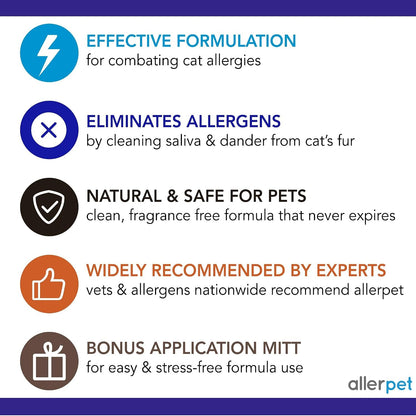 Allerpet Cat Dander Remover, Aloe-Free Pet Allergy Relief Made in USA 12 Oz7