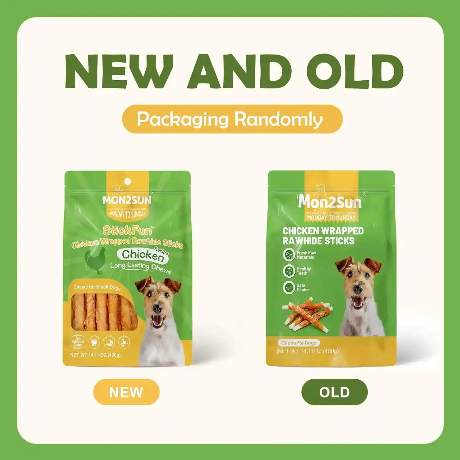 mon2sun-dog-treats-5-inch-chicken-wrapped-rawhide-sticks-14-11-oz-long-lasting-chew-engagement-dental-friendly-chewing-support-sized-for-puppies-and-small-dogs