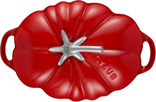 STAUB Cast Iron 3-Quart Tomato Cocotte, Dutch Oven, Made in France, Cherry6