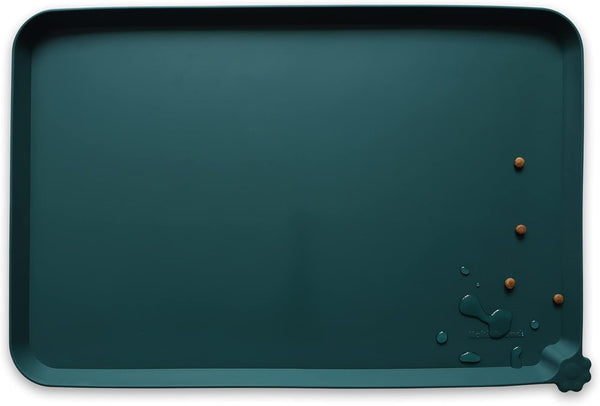 Hoki Found -Waterproof Pet Feeding Mats with High Lips - Multiple Size and Colors for Dogs, Cats & Others-G9