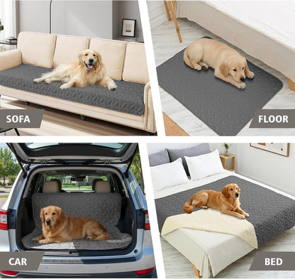 Ameritex Pet Bed Cover Dog Bed Blanket for Sofa and Furniture Waterproof New Pattern Design (30X70 Inch, Dark Grey)3