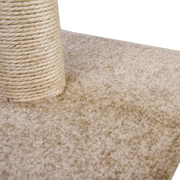 Cat Scratching Post Carpet, Tall Big Sisal Rope Cat Scratch Pole for Cats and Kittens, Stable Carpeted Heavy Base (Beige/Yellow)5