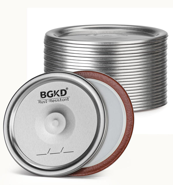 24Pcs Rust-Proof Canning Lids Regular Mouth, Regular Mouth Mason Jar Lids for Ball or Kerr, Small Mouth Mason Jars Lids (Only Lids, No Rings)1